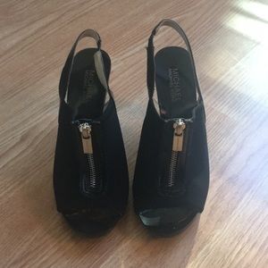 Michael Kors Black Strap Heel Bootie